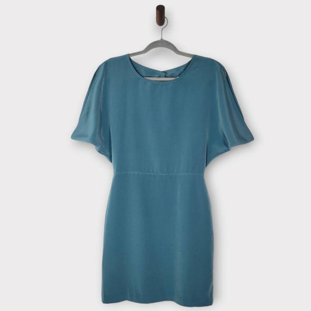 BCBGeneration Blue Dolman Sleeve Mini Dress Size 4 BCBG Blue Wedding Guest Dress